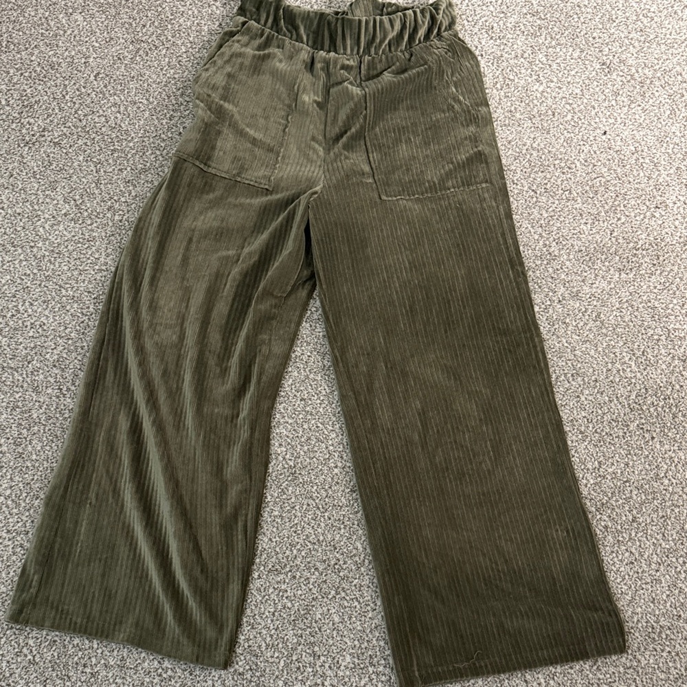Olive Green velvet Pants